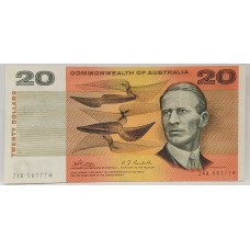 AUSTRALIA 1968 . TWENTY 20 DOLLARS BANKNOTE . PHILLIPS/RANDALL . STAR NOTE . ERROR